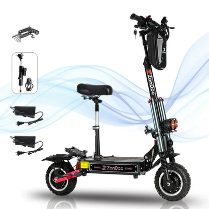 ZonDoo ZO03 Plus Electric Scooter For Adults 5600W/6000W Dual Motors
