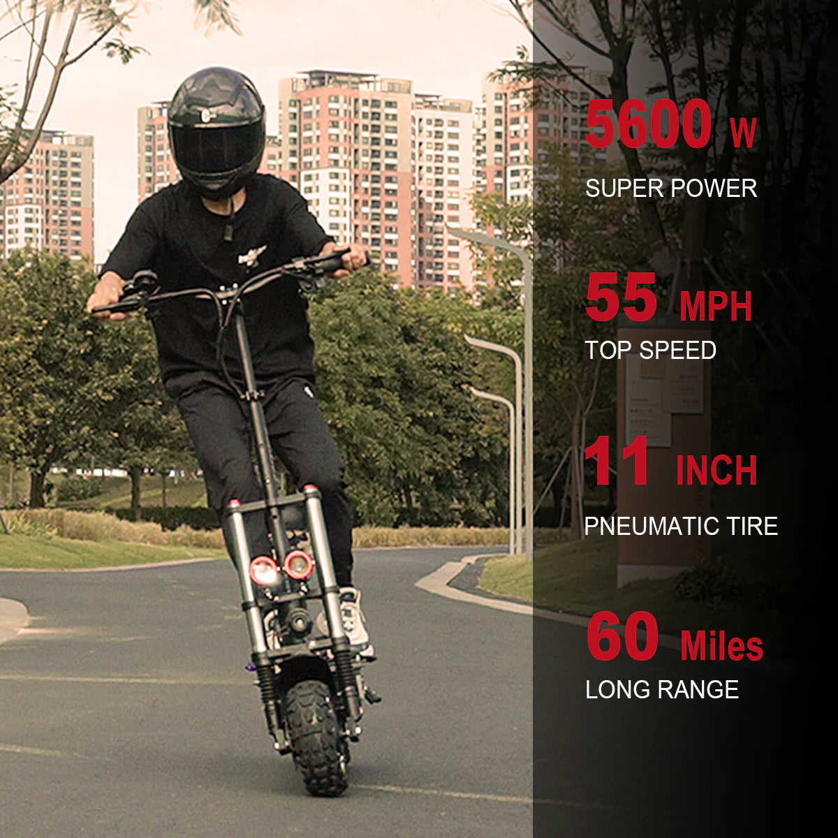 ZonDoo ZO03 Plus Electric Scooter For Adults 5600W/6000W Dual Motors