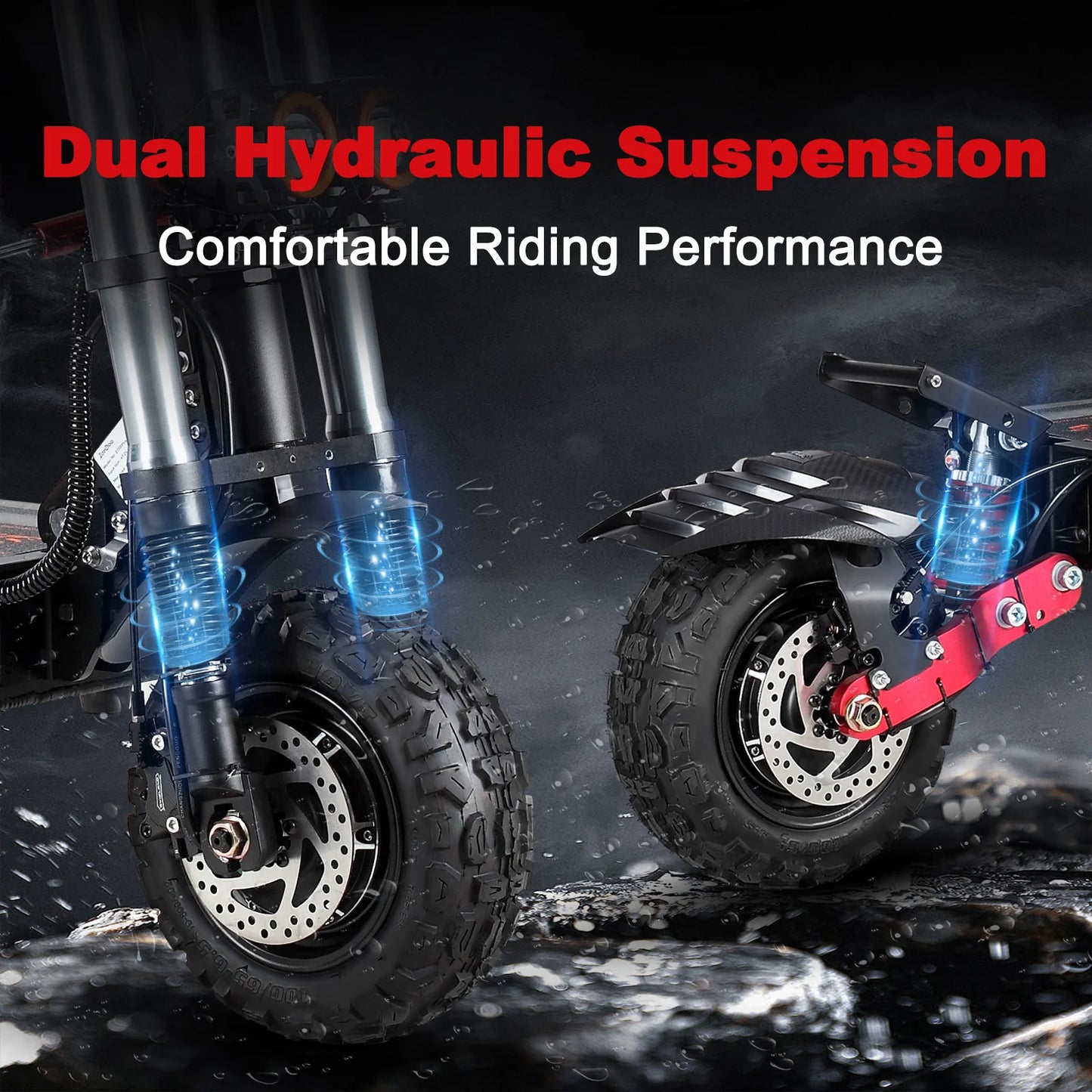 ZonDoo ZO03 Plus with Big Screen & Damper 56MPH Fast 6000W Dual Motors