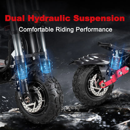 ZonDoo ZO03 Plus with Big Screen & Damper 56MPH Fast 6000W Dual Motors
