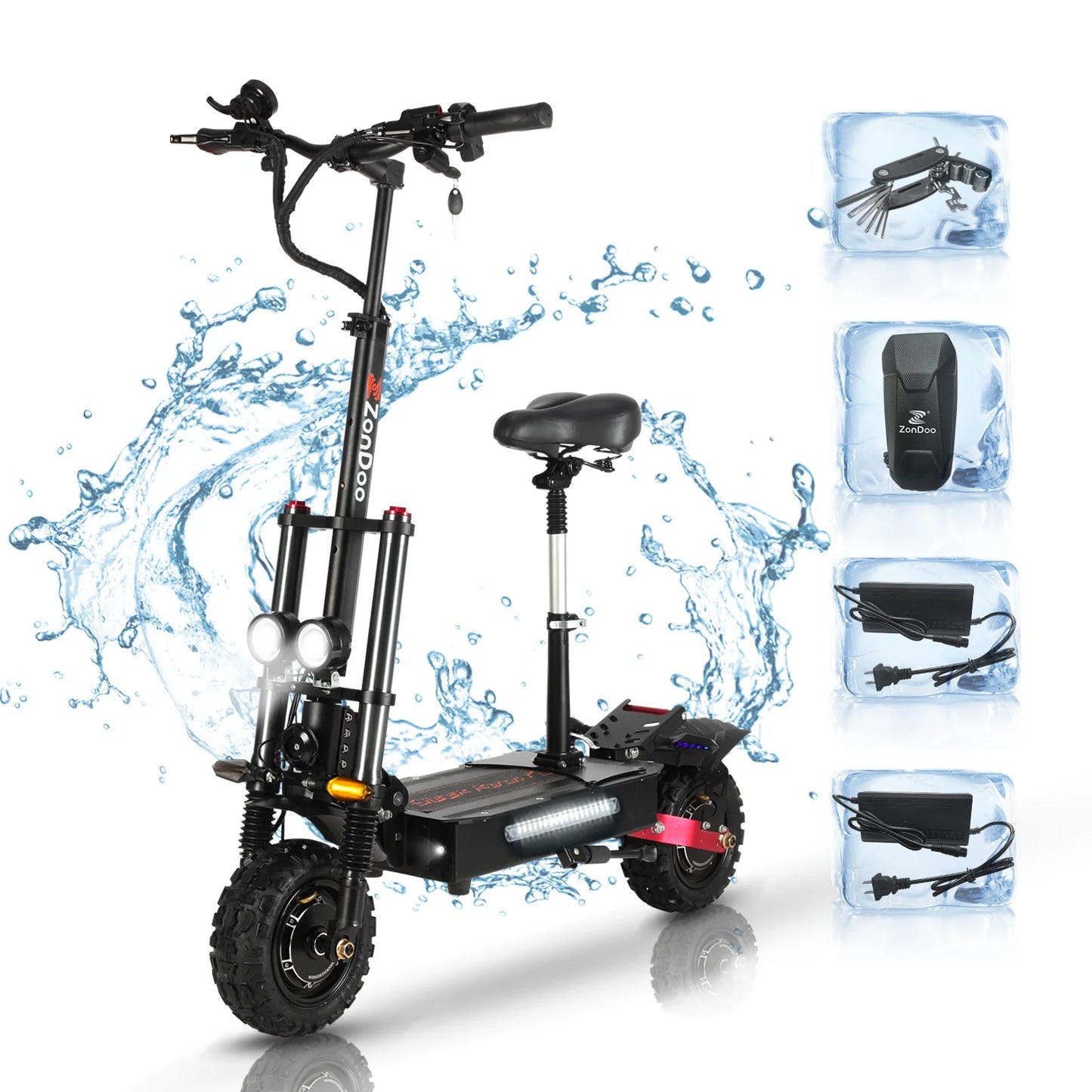 ZonDoo ZO03 Plus Electric Scooter For Adults 5600W/6000W Dual Motors